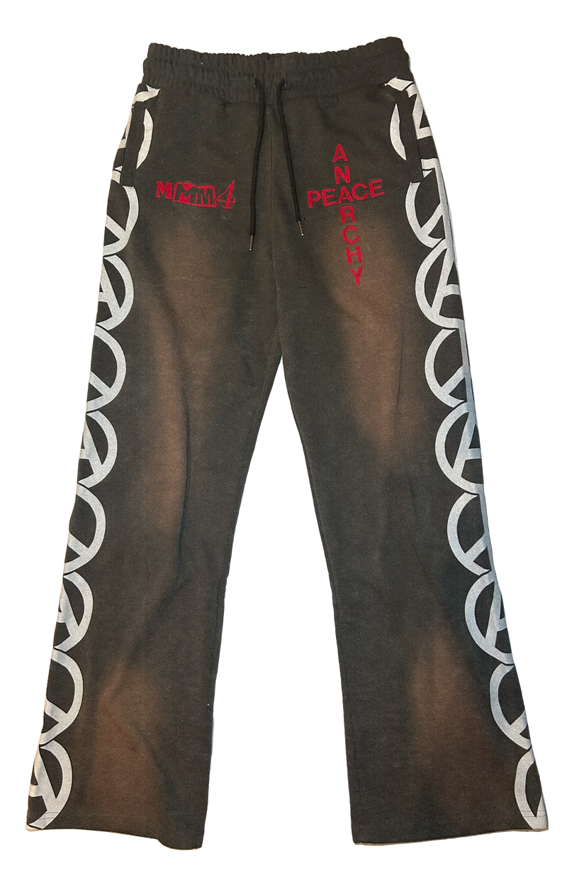 Peace and Anarchy sweatpants .